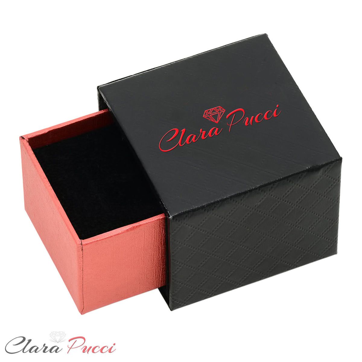 Clara Pucci signature black and red jewelry box