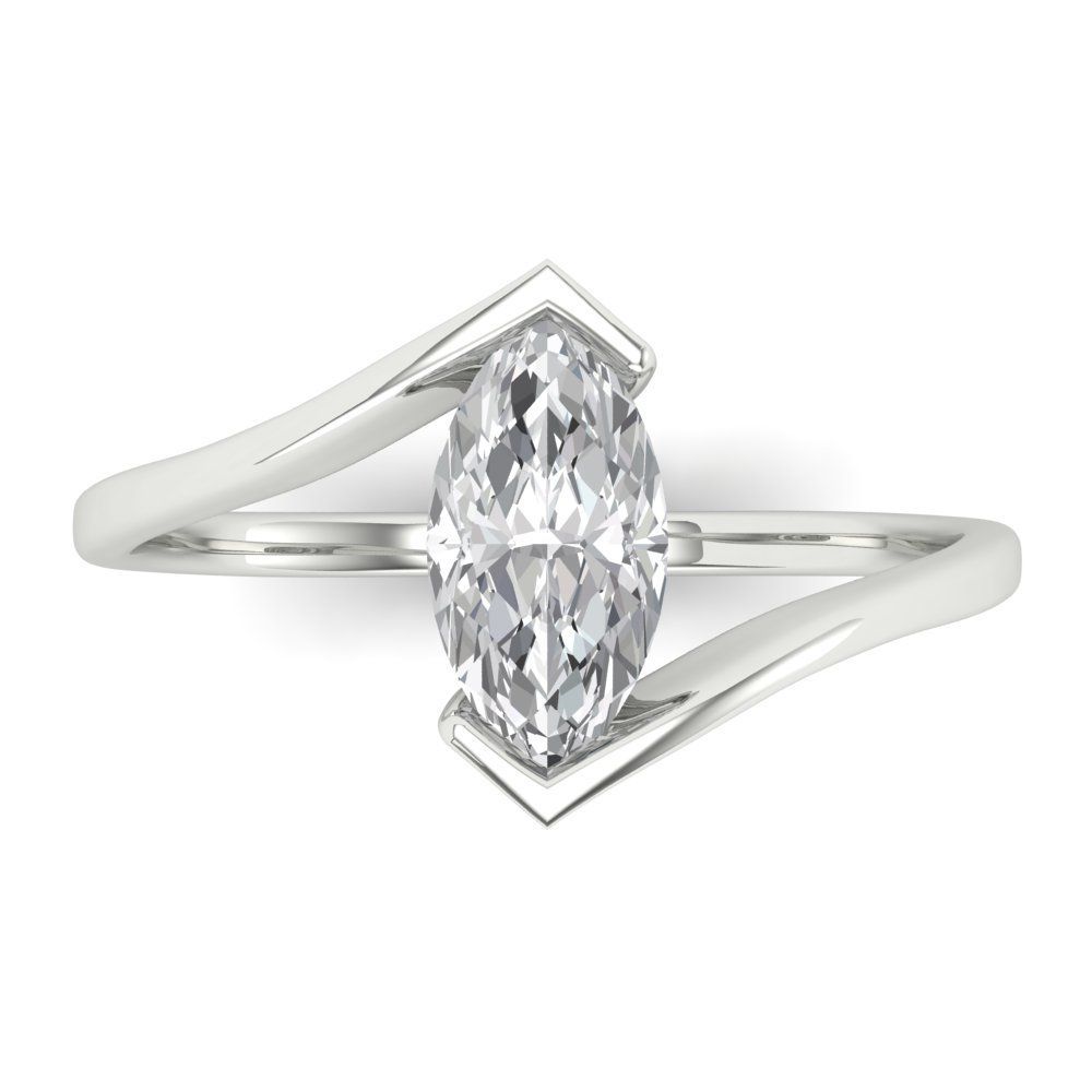 Marquise moissanite ring