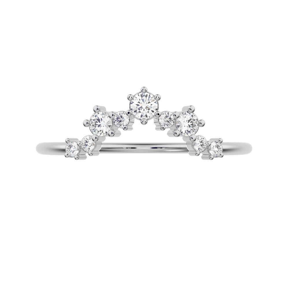 Gold tiara crown ring