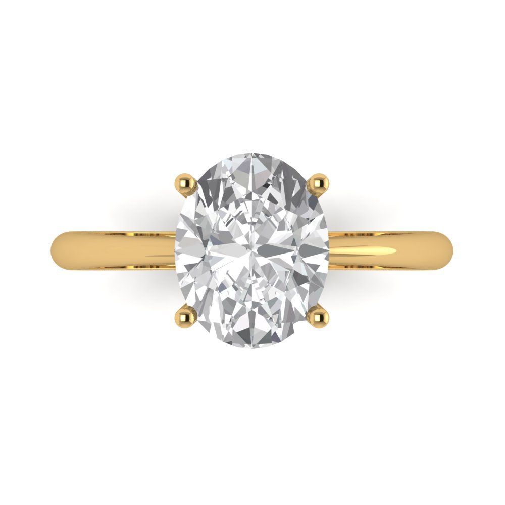 Moissanite solitaire engagement ring